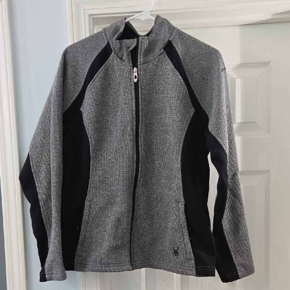 Spyder Black and Gray Textured Jacket